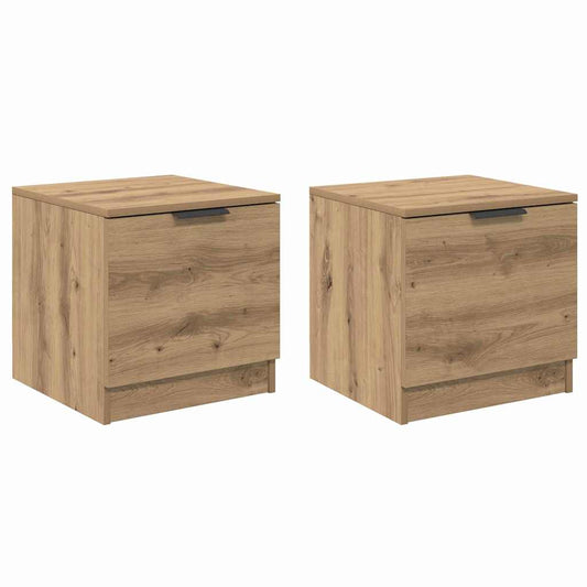 Bed Cabinet 2 pcs Artisan Oak 40 x 39 x 40cm Engineered Wood Bed Cabinet 2 pcs Artisan Oak 40 x 39 x 40cm Engineered Wood