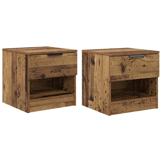 Bed Cabinet 2 pcs Old Wood 40 x 39 x 40cm Engineered Wood Bed Cabinet 2 pcs Old Wood 40 x 39 x 40cm Engineered Wood