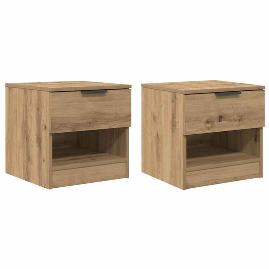 Bed Cabinet 2 pcs Artisan Oak 40 x 39 x 40cm Engineered Wood Bed Cabinet 2 pcs Artisan Oak 40 x 39 x 40cm Engineered Wood