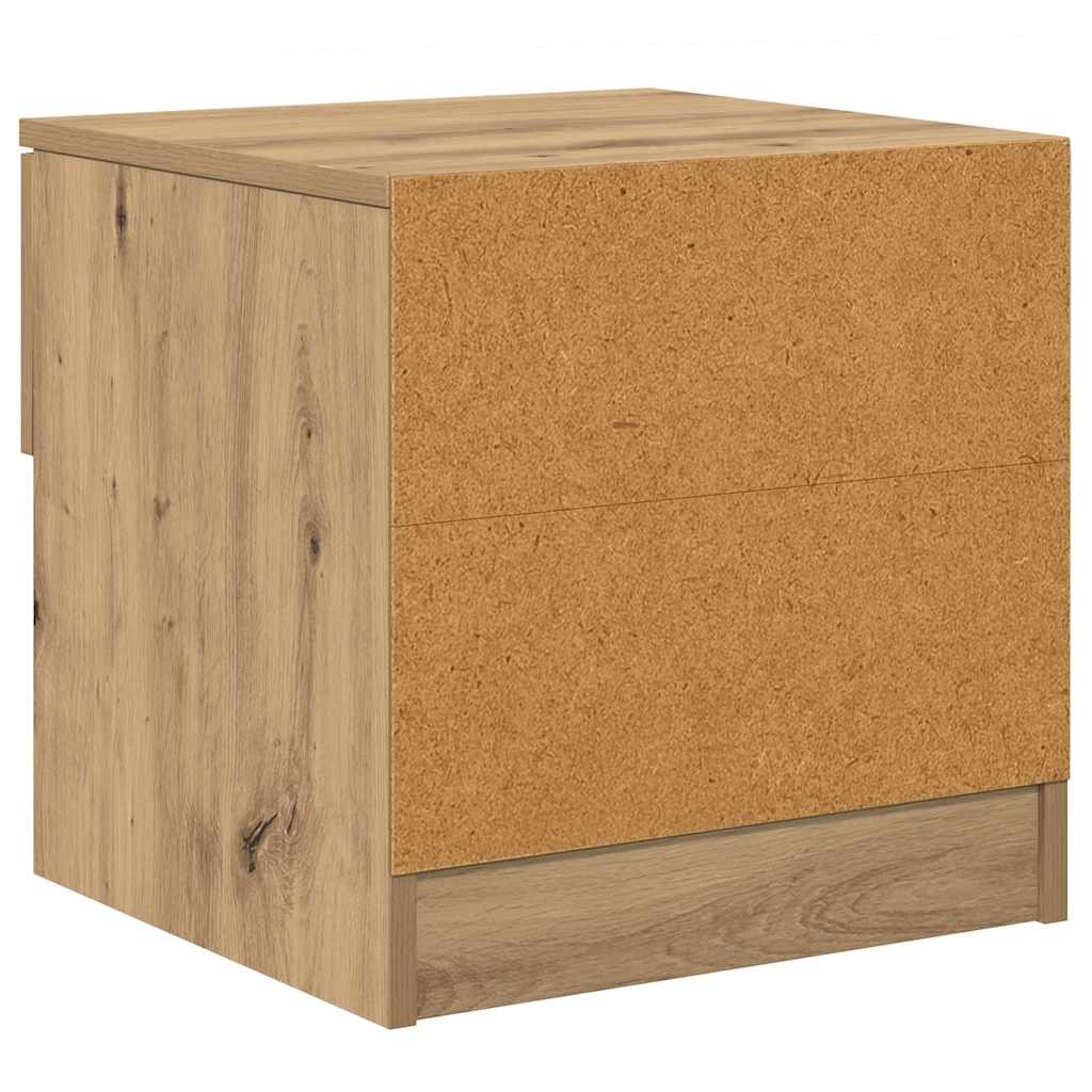 Bed Cabinet 2 pcs Artisan Oak 40 x 39 x 40cm Engineered Wood