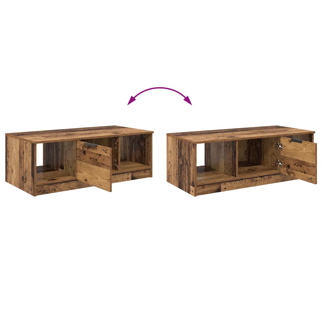 Coffee Table Old Wood 102 x 50 x 36cm Engineered Wood