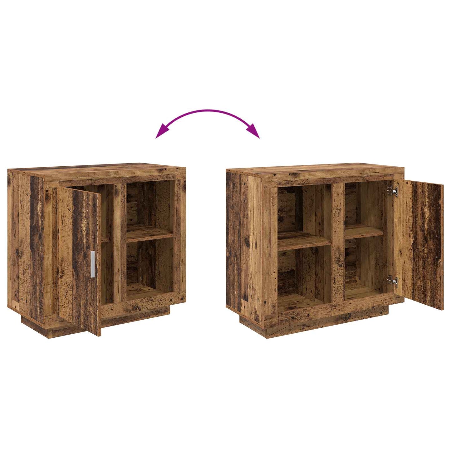 Sideboard Old Wood 80 x 40 x 75 cm Engineered Wood