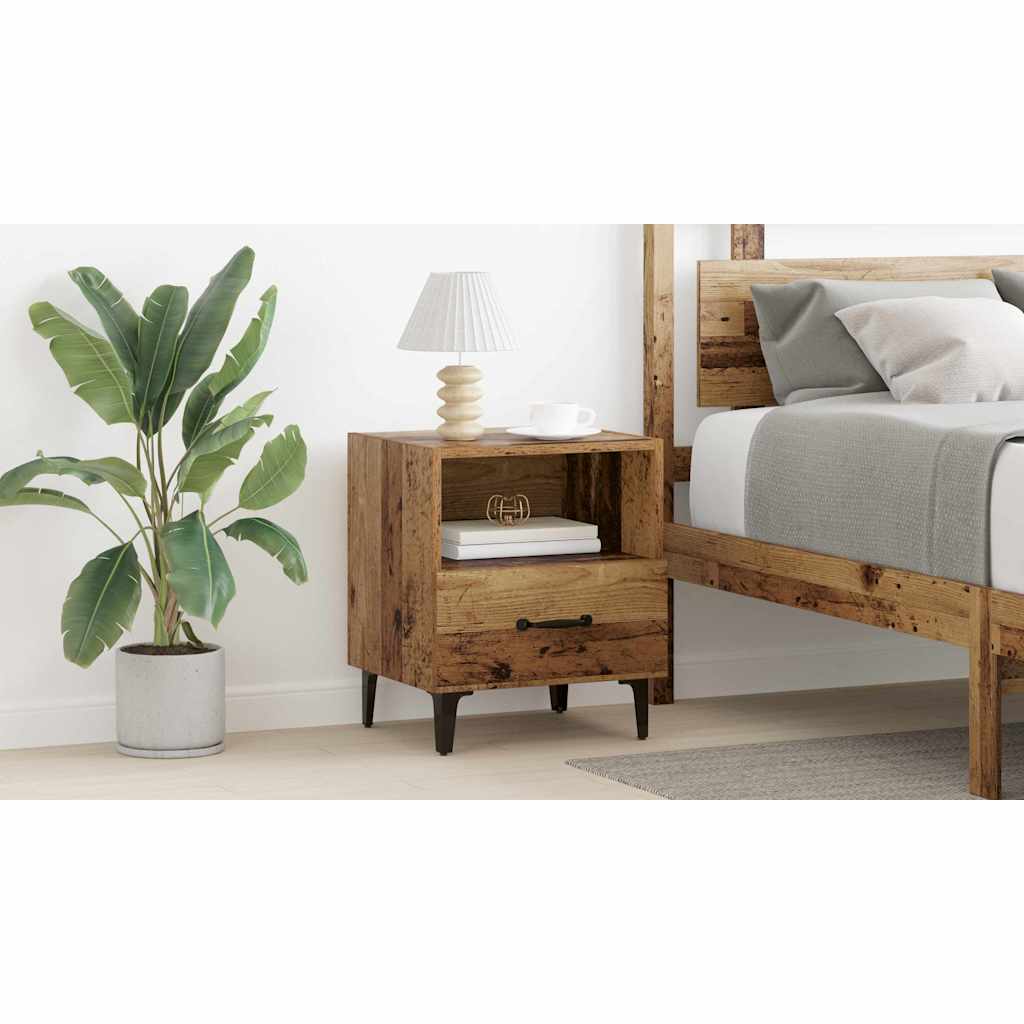 Bedside Cabinet Old Wood 40 x 35 x 47.5 cm Engineered Wood