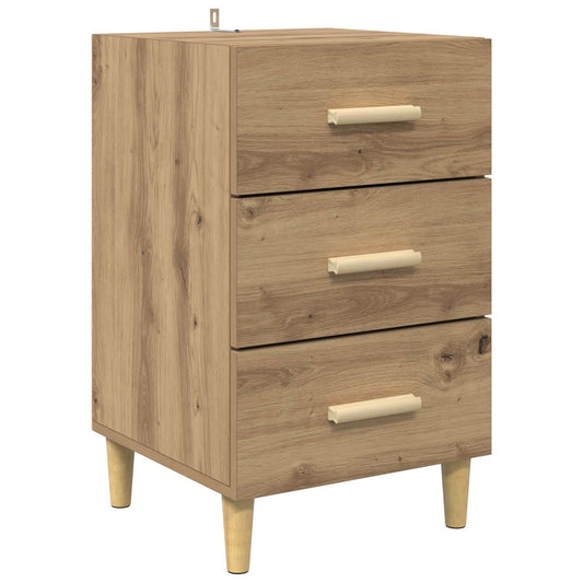 Bedside Cabinet Artisan Oak 40 x 40 x 66 cm Engineered Wood Bedside Cabinet Artisan Oak 40 x 40 x 66 cm Engineered Wood