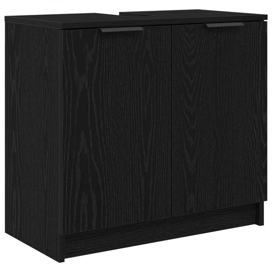 Bathroom Cabinet Black Oak 64.5 x 33.5 x 59 cm Engineered Wood Bathroom Cabinet Black Oak 64.5 x 33.5 x 59 cm Engineered Wood