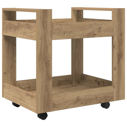 Desk Trolley Artisan Oak 60 x 45 x 60 cm Engineered Wood Desk Trolley Artisan Oak 60 x 45 x 60 cm Engineered Wood