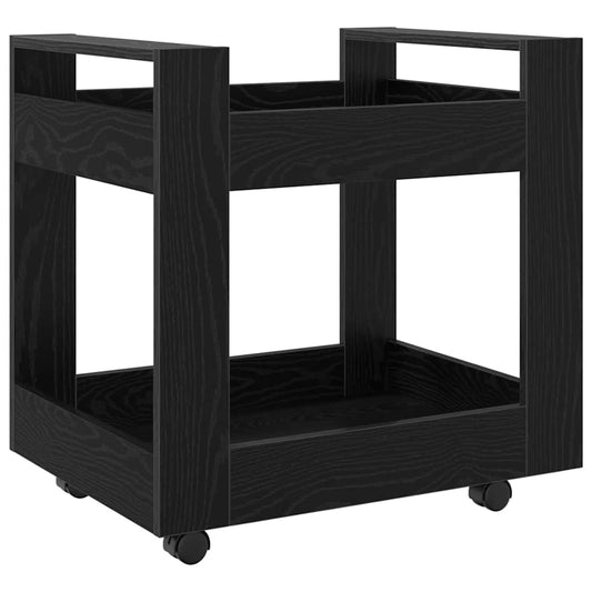 Desk Trolley Black Oak 60 x 45 x 60 cm Engineered Wood Desk Trolley Black Oak 60 x 45 x 60 cm Engineered Wood