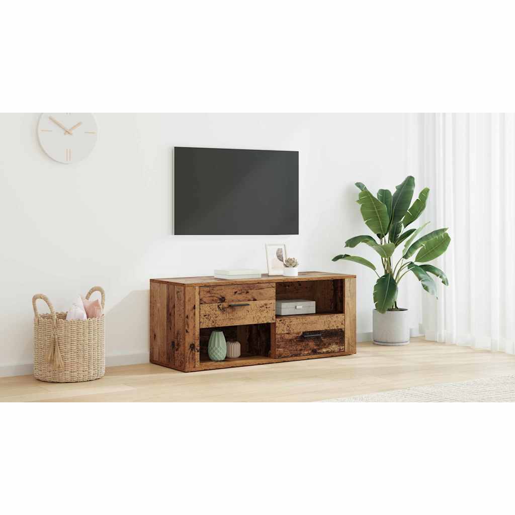 TV Cabinet Old Wood 100 x 35 x 40 cm Engineered Wood