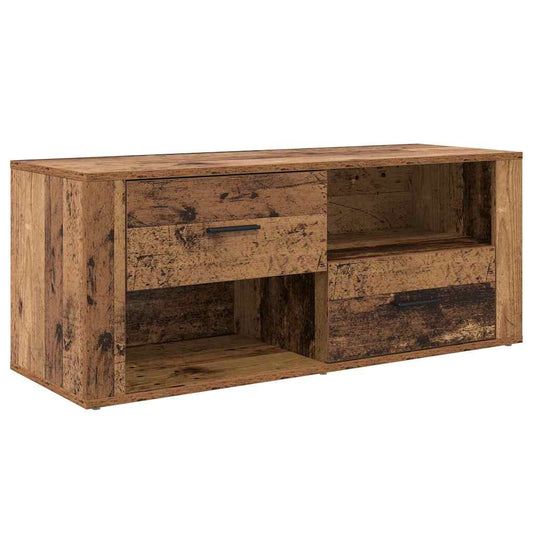 TV Cabinet Old Wood 100 x 35 x 40 cm Engineered Wood TV Cabinet Old Wood 100 x 35 x 40 cm Engineered Wood