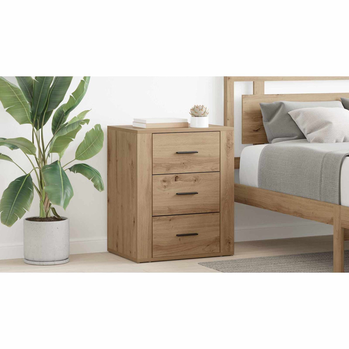 Bedside Cabinet Artisan Oak 35 x 50 x 60 cm Engineered Wood