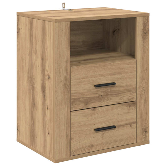 Bedside Cabinet Artisan Oak 35 x 50 x 60 cm Engineered Wood Bedside Cabinet Artisan Oak 35 x 50 x 60 cm Engineered Wood