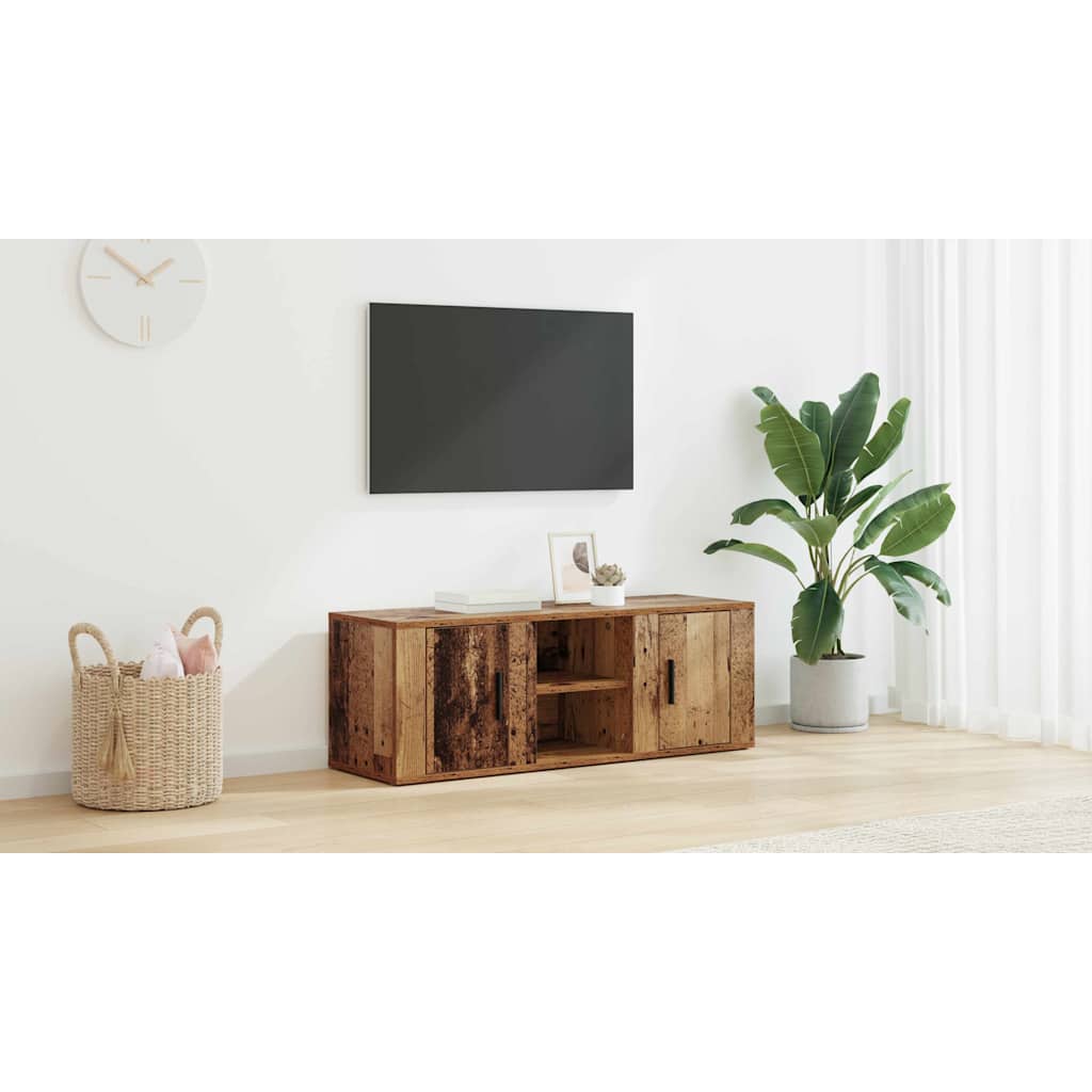 TV Cabinet Old Wood 100 x 31.5 x 35 cm Engineered Wood