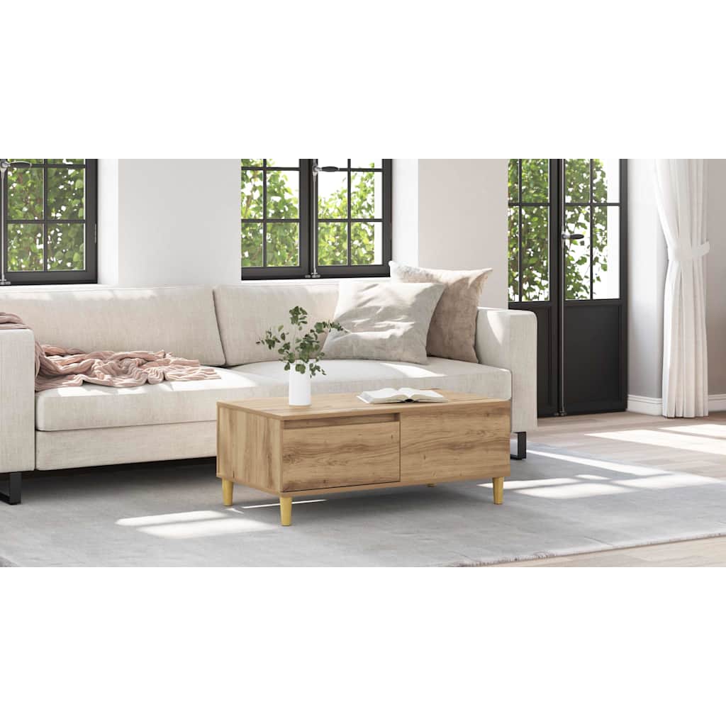 Coffee Table Artisan Oak 90 x 50 x 35 cm Engineered Wood