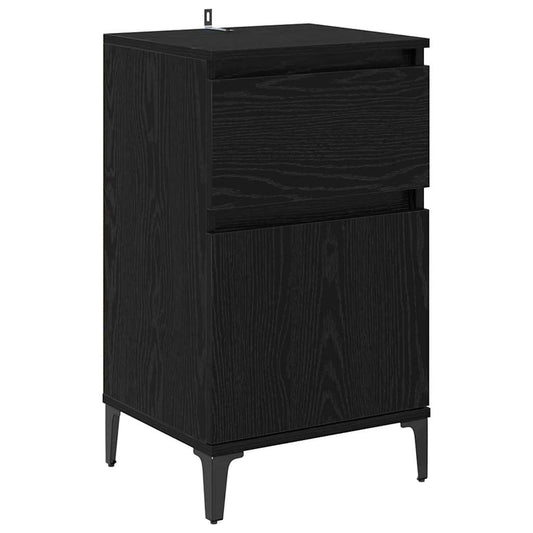 Bedside Cabinet Black Oak 40 x 35 x 70 cm Engineered Wood Bedside Cabinet Black Oak 40 x 35 x 70 cm Engineered Wood