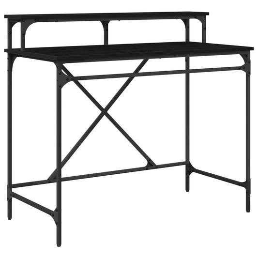 Desk Black Oak 100 x 50 x 90 cm Engineered Wood Desk Black Oak 100 x 50 x 90 cm Engineered Wood