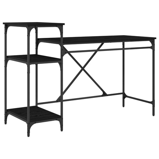 Desk Black Oak Engineered Wood 135 x 50 x 90 cm Desk Black Oak Engineered Wood 135 x 50 x 90 cm