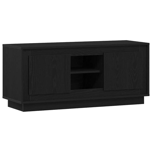 TV Cabinet Black Oak 102 x 35 x 45 cm Engineered Wood TV Cabinet Black Oak 102 x 35 x 45 cm Engineered Wood
