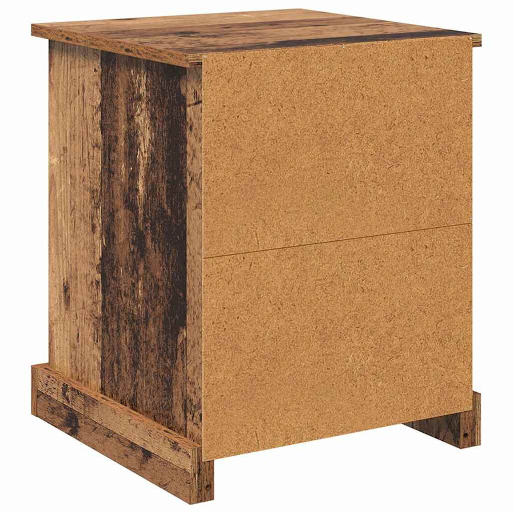 Bedside Cabinet with Drawer 2 pcs Old Wood 39 x 39 x 47.5 cm