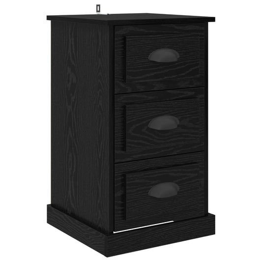 Bedside Cabinet Black Oak 39 x 39 x 67.5 cm Engineered Wood Bedside Cabinet Black Oak 39 x 39 x 67.5 cm Engineered Wood