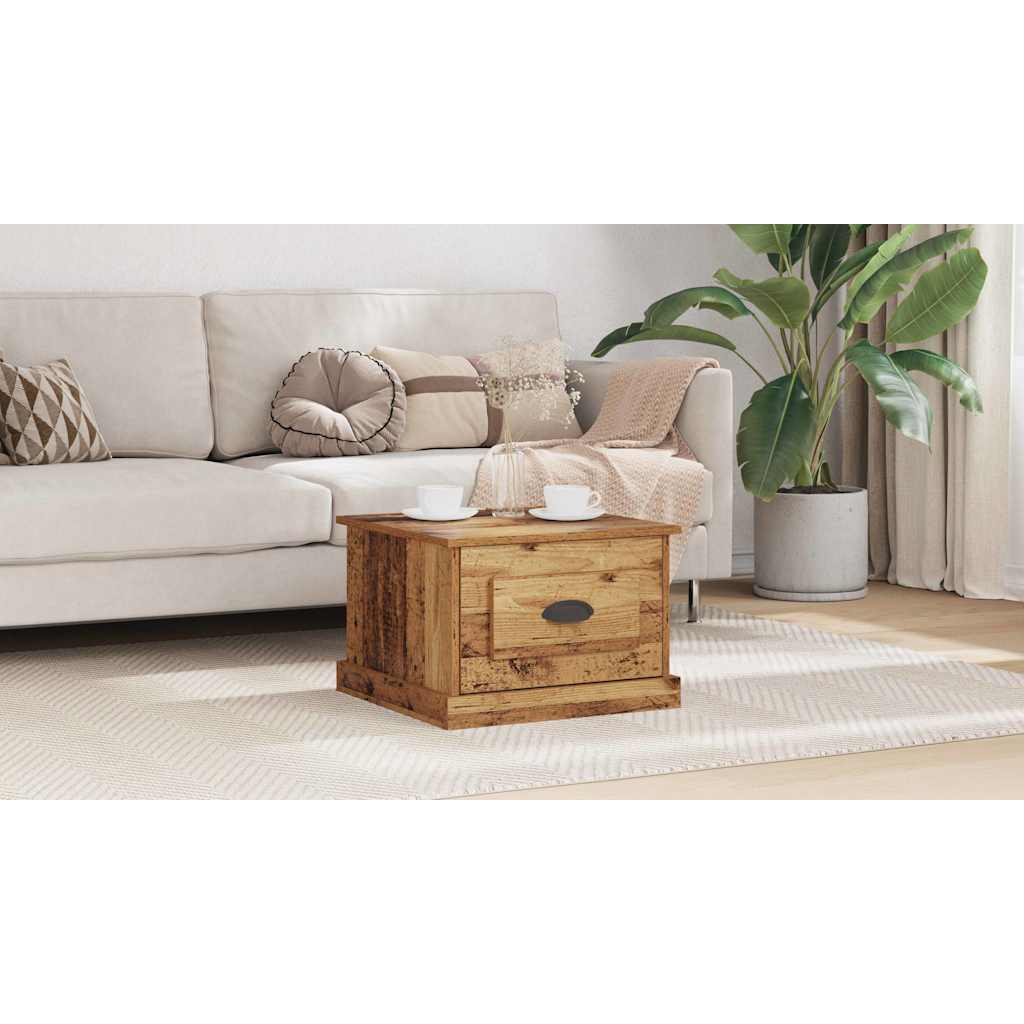 Coffee Table Old Wood 50 x 50 x 35 cm Engineered Wood