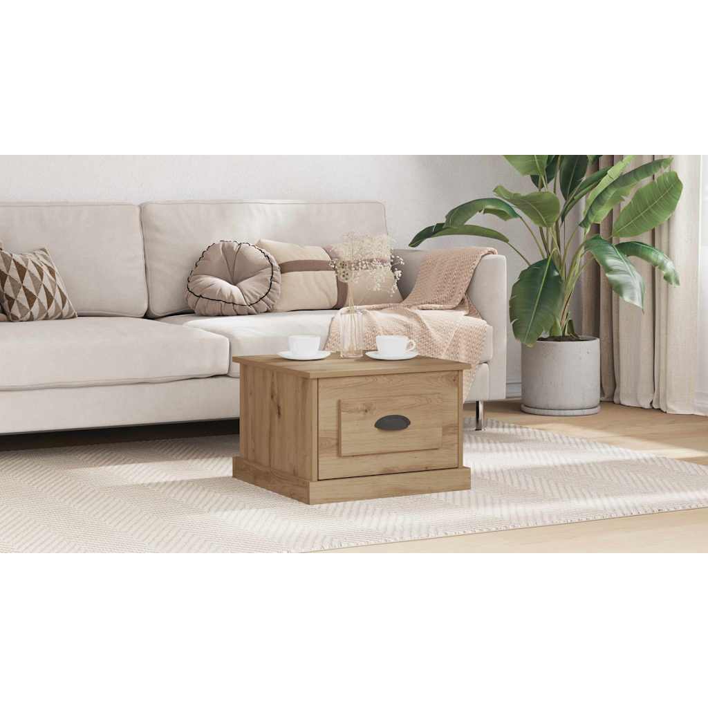 Coffee Table Artisan Oak 50 x 50 x 35 cm Engineered Wood