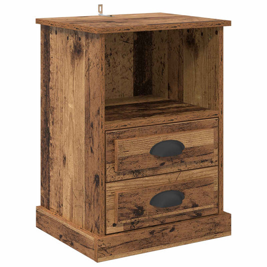 Bedside Cabinet Old Wood 36 x 43 x 60 cm Engineered Wood Bedside Cabinet Old Wood 36 x 43 x 60 cm Engineered Wood