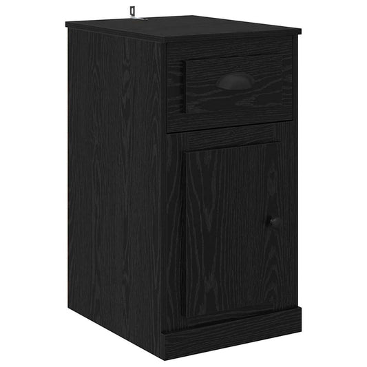 Side Cabinet 40 x 50 x 75 cm Engineered Wood Black Oak Side Cabinet 40 x 50 x 75 cm Engineered Wood Black Oak