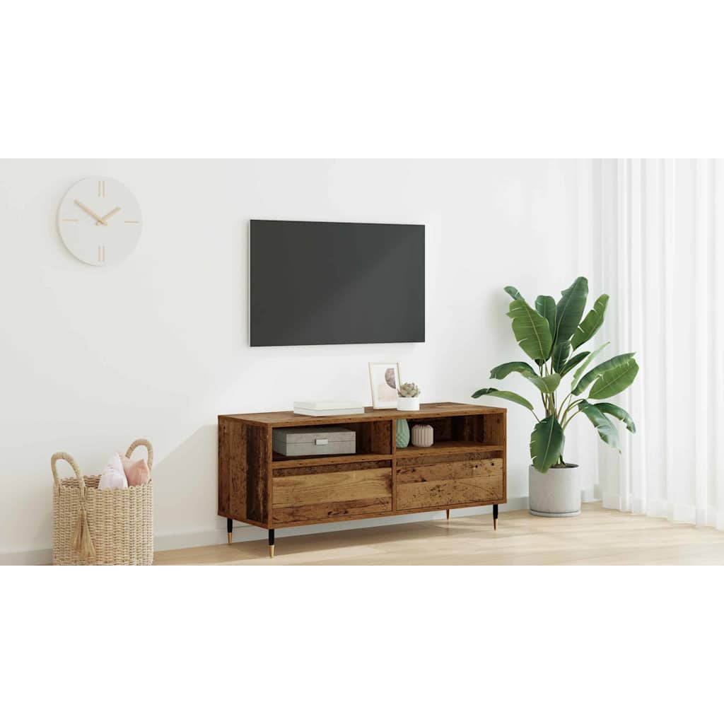 TV Cabinet with Drawer Old Wood 100 x 34.5 x 44.5 cm