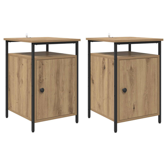 Bedside Cabinet 2 pcs Artisan Oak 40 x 42 x 60cm Bedside Cabinet 2 pcs Artisan Oak 40 x 42 x 60cm