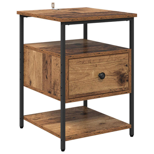 Bedside Cabinet Old Wood 40 x 42 x 56 cm Engineered Wood Bedside Cabinet Old Wood 40 x 42 x 56 cm Engineered Wood