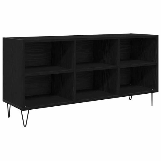 TV Cabinet Black Oak 103.5 x 30 x 50 cm Engineered Wood TV Cabinet Black Oak 103.5 x 30 x 50 cm Engineered Wood