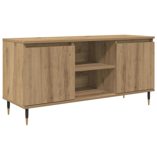 TV Cabinet Artisan Oak 104 x 35 x 50 cm Engineered Wood TV Cabinet Artisan Oak 104 x 35 x 50 cm Engineered Wood