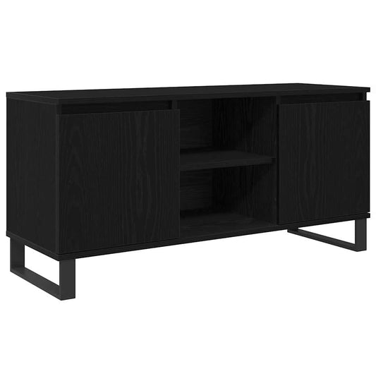 TV Cabinet Black Oak 104 x 35 x 50 cm Engineered Wood TV Cabinet Black Oak 104 x 35 x 50 cm Engineered Wood