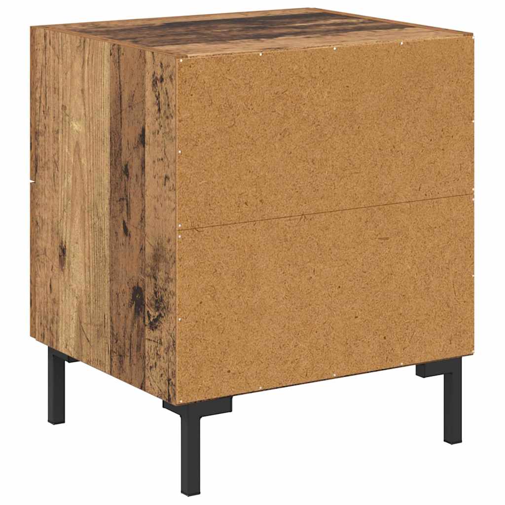 Bedside Cabinet with Drawer 2 pcs Old Wood 40 x 35 x 47.5 cm