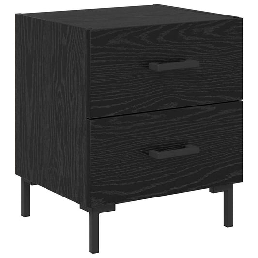 Bedside Cabinet Black Oak 40 x 35 x 47.5 cm Engineered Wood Bedside Cabinet Black Oak 40 x 35 x 47.5 cm Engineered Wood