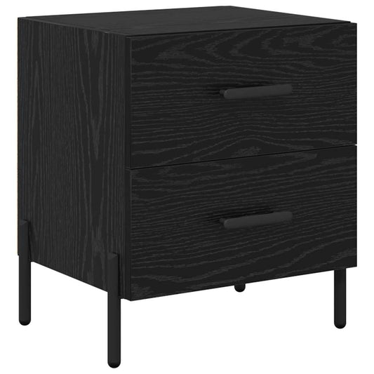 Bedside Cabinet Black Oak 40 x 35 x 47.5 cm Engineered Wood Bedside Cabinet Black Oak 40 x 35 x 47.5 cm Engineered Wood
