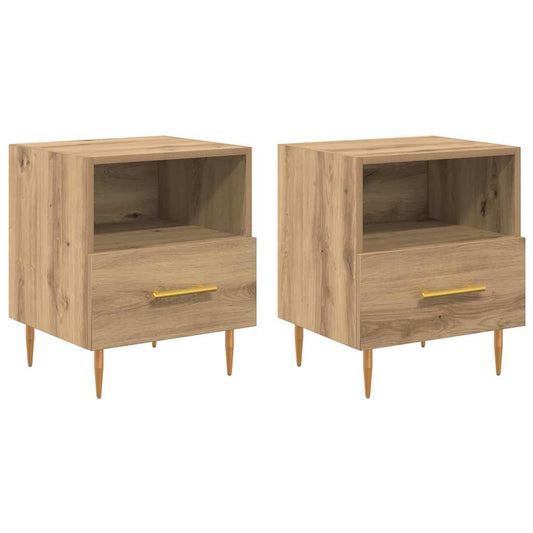 Bedside Table 2 pcs Brown 40 x 35 x 47.5 cm Engineered Wood Bedside Table 2 pcs Brown 40 x 35 x 47.5 cm Engineered Wood