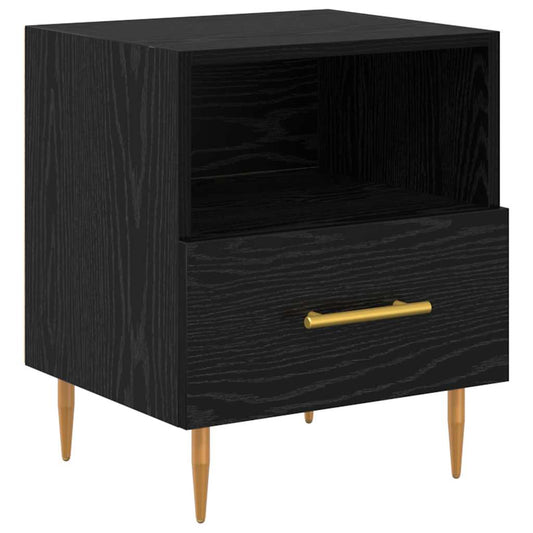 Bedside Table Black 40 x 35 x 47.5 cm Engineered Wood Bedside Table Black 40 x 35 x 47.5 cm Engineered Wood