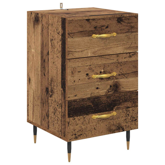 Bedside Cabinet Old Wood 40 x 40 x 66 cm Engineered Wood Bedside Cabinet Old Wood 40 x 40 x 66 cm Engineered Wood