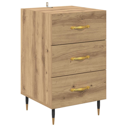 Bedside Cabinet Artisan Oak 40 x 40 x 66 cm Engineered Wood Bedside Cabinet Artisan Oak 40 x 40 x 66 cm Engineered Wood