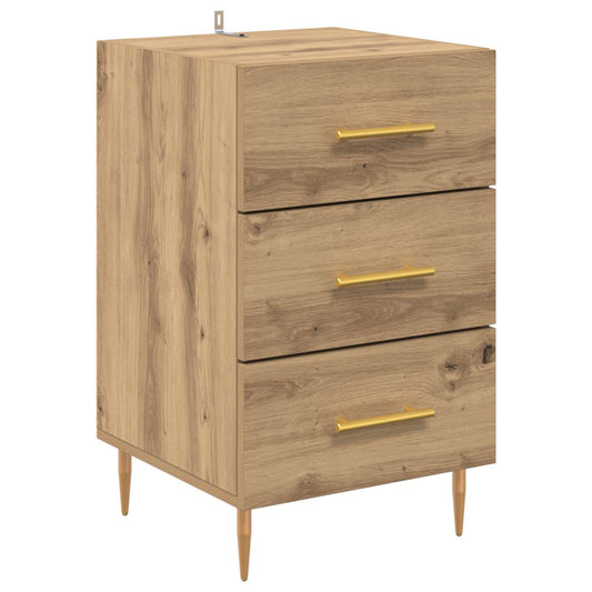 Bedside Cabinet Artisan Oak 40 x 40 x 66 cm Engineered Wood Bedside Cabinet Artisan Oak 40 x 40 x 66 cm Engineered Wood