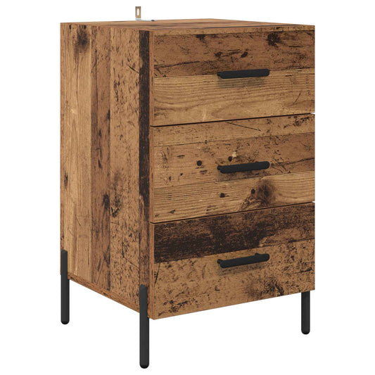 Bedside Cabinet Old Wood 40 x 40 x 66 cm Engineered Wood Bedside Cabinet Old Wood 40 x 40 x 66 cm Engineered Wood