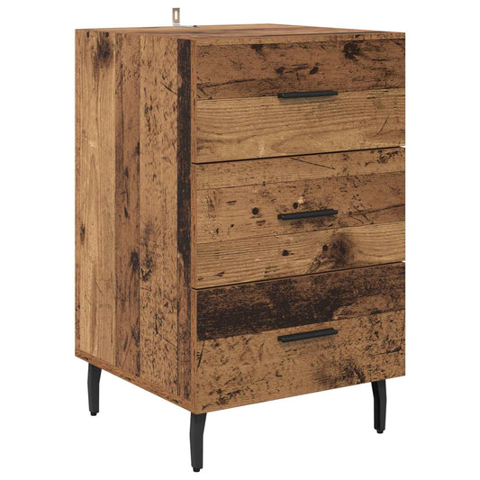 Bedside Cabinet Old Wood 40 x 40 x 66 cm Engineered Wood Bedside Cabinet Old Wood 40 x 40 x 66 cm Engineered Wood