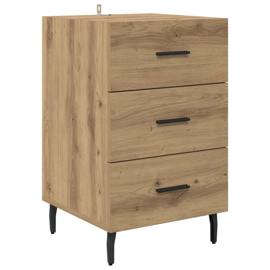 Bedside Cabinet Artisan Oak 40 x 40 x 66 cm Engineered Wood Bedside Cabinet Artisan Oak 40 x 40 x 66 cm Engineered Wood
