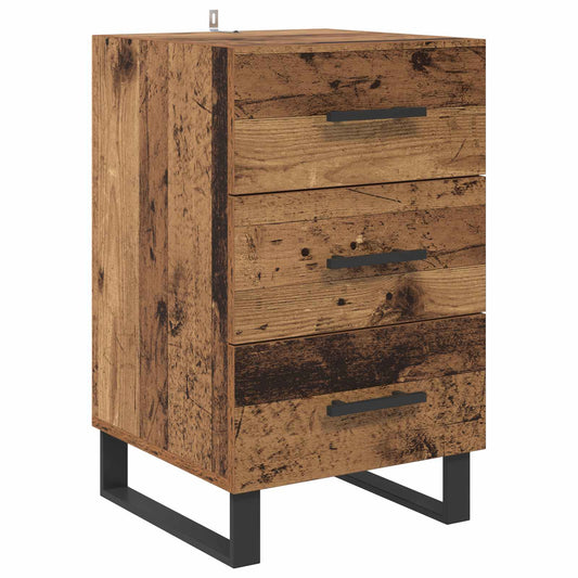 Bedside Cabinet Old Wood 40 x 40 x 66 cm Engineered Wood Bedside Cabinet Old Wood 40 x 40 x 66 cm Engineered Wood
