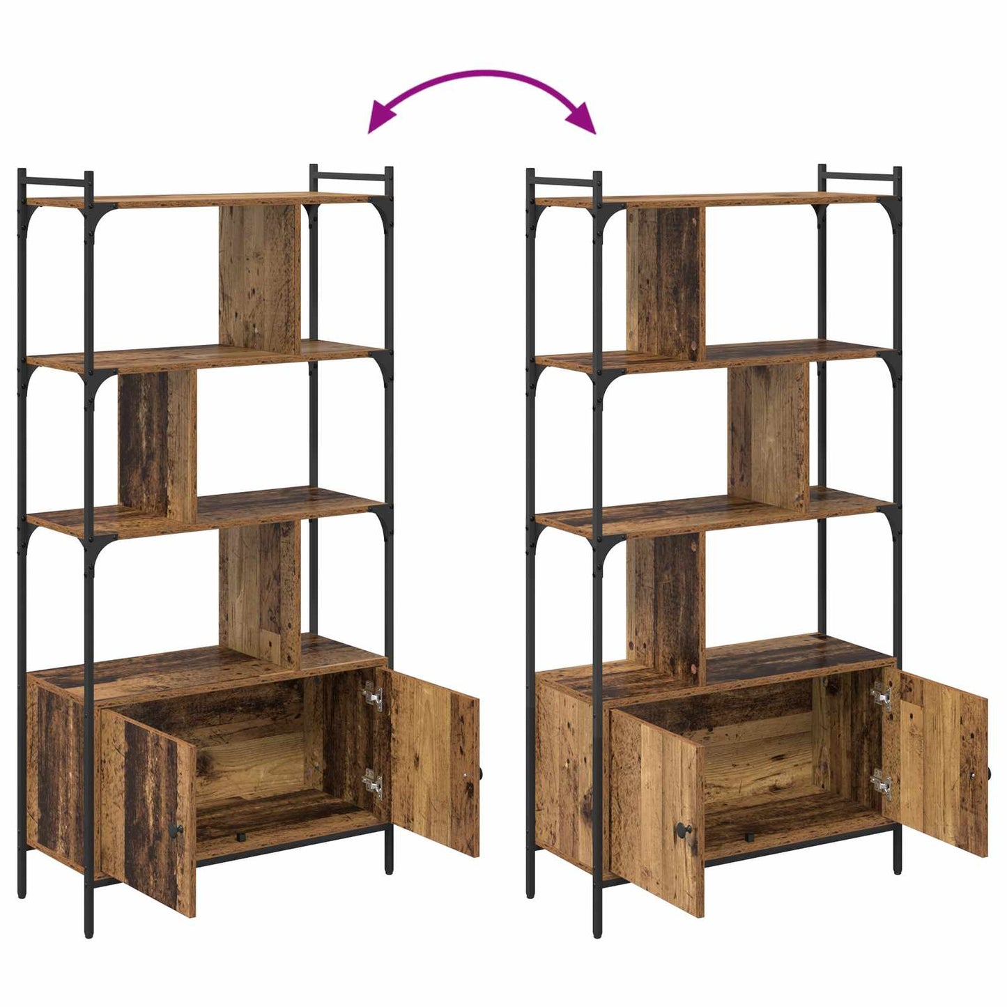 Bookcase 76.5 x 30 x 154.5 cm Engineered Wood