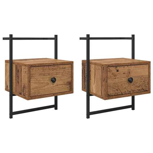 Bedside Cabinet 2 pcs Old Wood 35 x 30 x 51 cm Engineered Wood Bedside Cabinet 2 pcs Old Wood 35 x 30 x 51 cm Engineered Wood