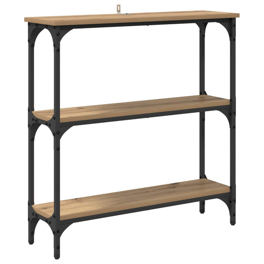 Console Table Artisan Oak 75 x 22.5 x 75 cm Engineered Wood Console Table Artisan Oak 75 x 22.5 x 75 cm Engineered Wood