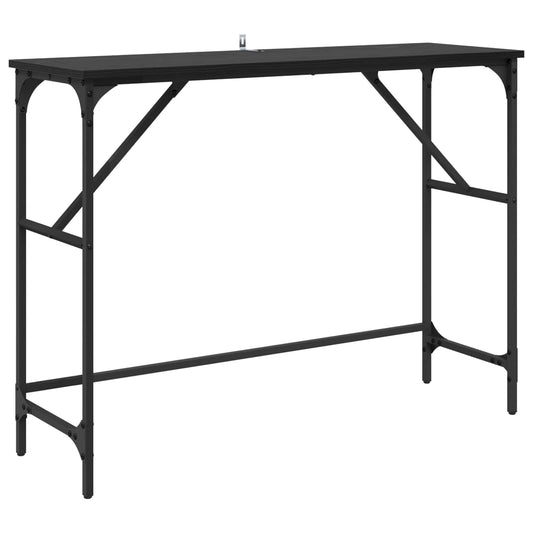 Console Table Black Oak 100 x 32 x 75 cm Engineered Wood Console Table Black Oak 100 x 32 x 75 cm Engineered Wood