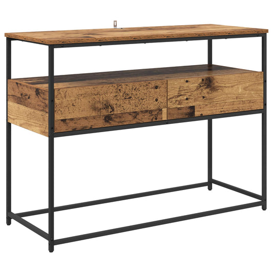 Console Table Old Wood 100 x 40 x 75 cm Engineered Wood Console Table Old Wood 100 x 40 x 75 cm Engineered Wood